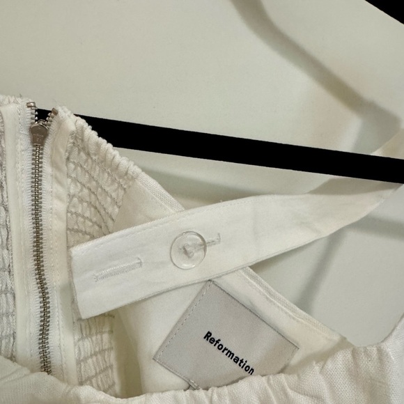 Reformation Daria Linen Dress White - Picture 7 of 7